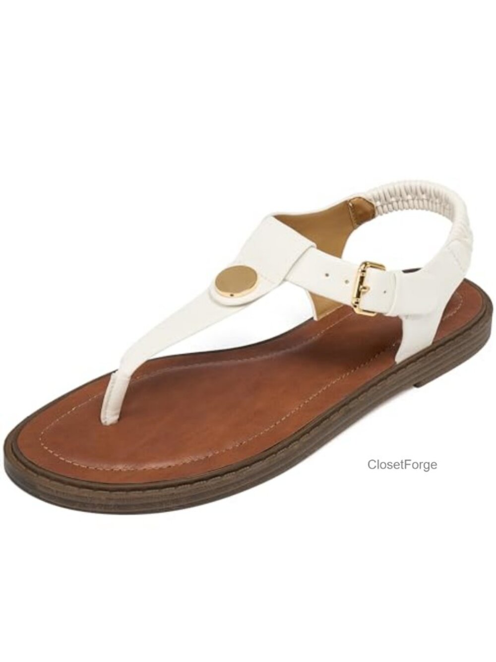 Women's Comfortable Strappy Flat Thong Sandals - Casual Walking T-Strap
